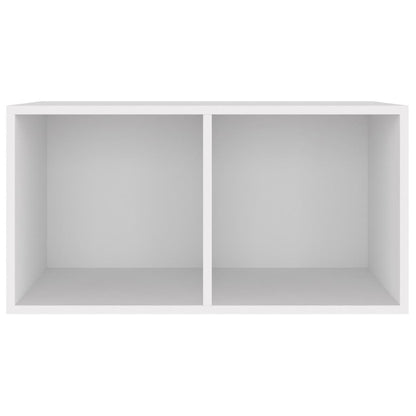Vinyl Storage Box White 71x34x36 cm Engineered Wood
