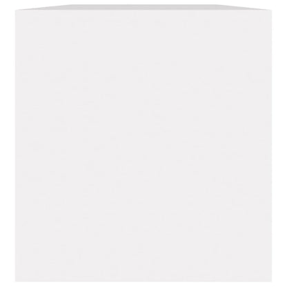 Vinyl Storage Box White 71x34x36 cm Engineered Wood