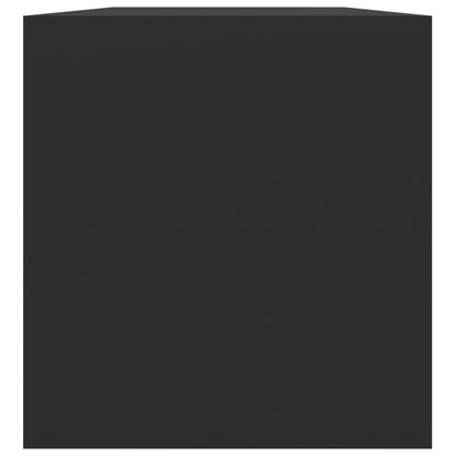 Vinyl Storage Box Black 71x34x36 cm Engineered Wood