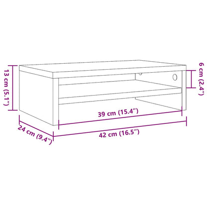 Monitor Stand White 42x24x13 cm Engineered Wood