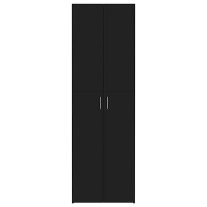 Office Cabinet Black 60x32x190 cm Engineered Wood