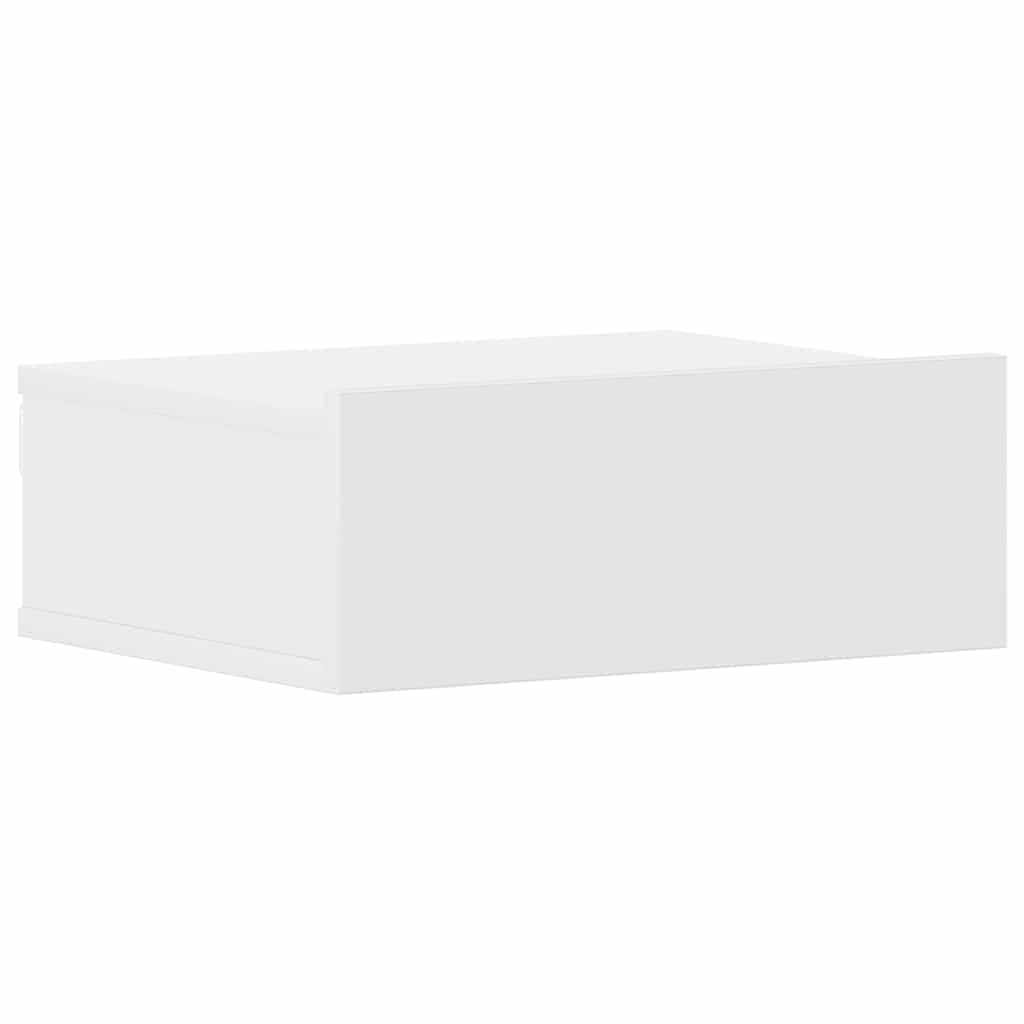 Floating Nightstands 2 pcs White 40x30x15cm Engineered Wood