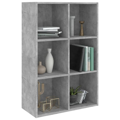 Book Cabinet/Sideboard Concrete Grey 66x30x98 cm Engineered Wood