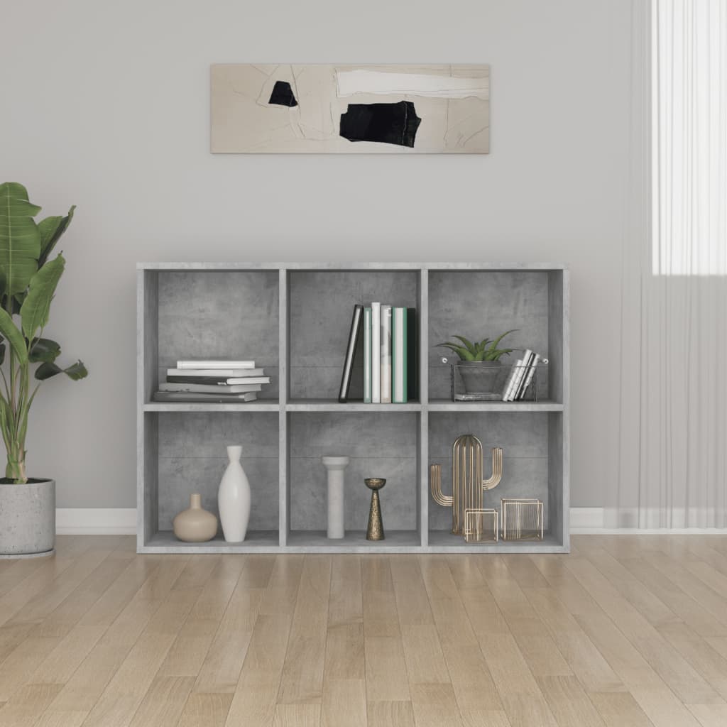 Book Cabinet/Sideboard Concrete Grey 66x30x98 cm Engineered Wood