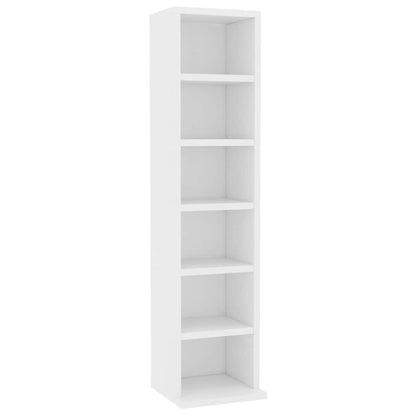 CD Cabinet White 21x20x88 cm Engineered Wood