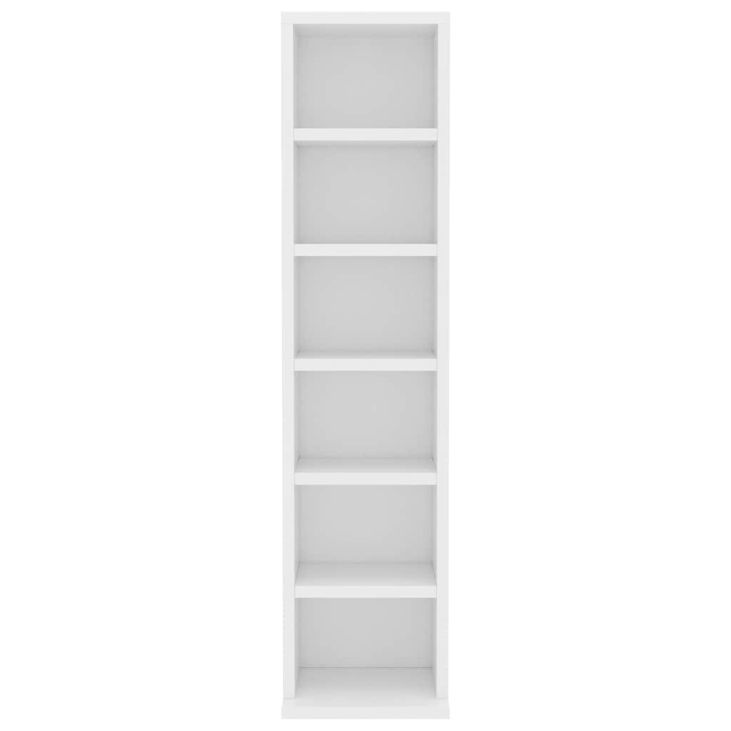 CD Cabinet White 21x20x88 cm Engineered Wood