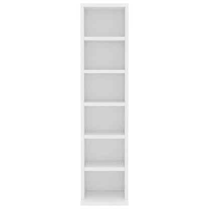 CD Cabinet White 21x20x88 cm Engineered Wood