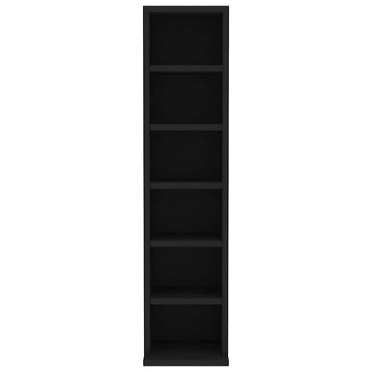 CD Cabinet Black 21x20x88 cm Engineered Wood