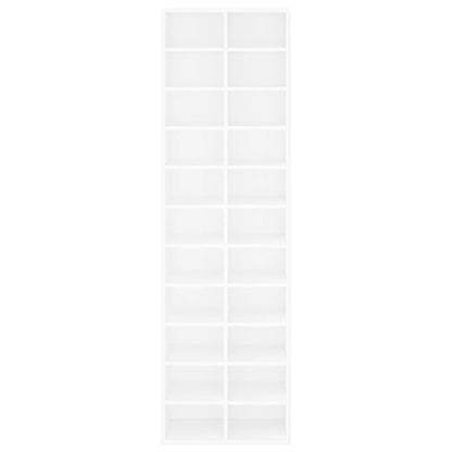 Shoe Cabinet White 54x34x183 cm Engineered Wood