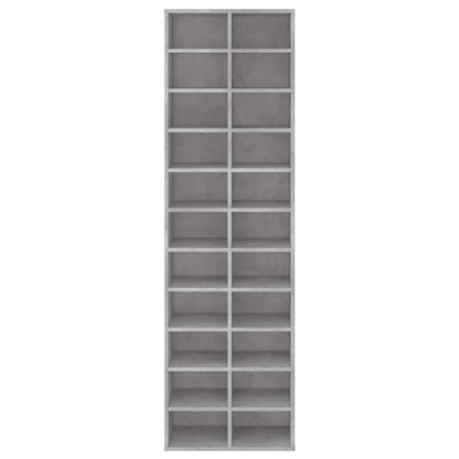 Shoe Cabinet Concrete Grey 54x34x183 cm Engineered Wood