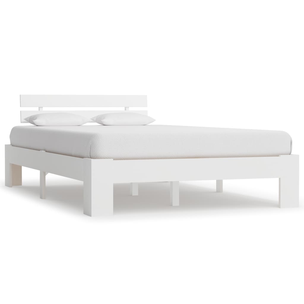 Bed Frame without Mattress White 140x200cm Solid Wood Pine
