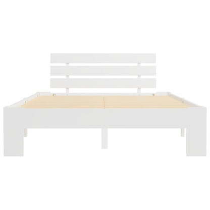 Bed Frame without Mattress White 140x200cm Solid Wood Pine