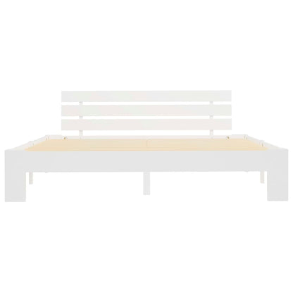 Bed Frame without Mattress White 160x200cm Solid Wood Pine