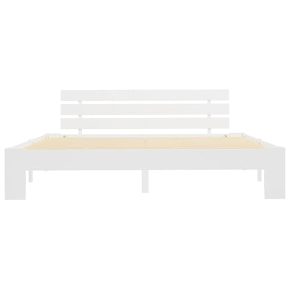 Bed Frame without Mattress White 180x200cm Solid Wood Pine