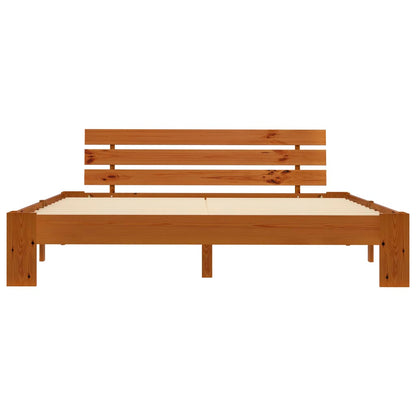 Bed Frame without Mattress Honey Brown 160x200cm Solid Wood Pine