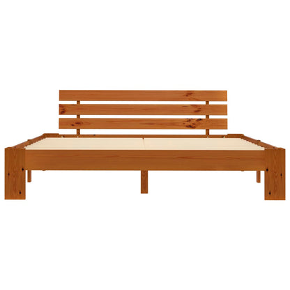 Bed Frame without Mattress Honey Brown 180x200cm Solid Wood Pine