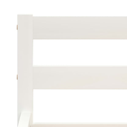 Bed Frame without Mattress White Solid Pine Wood 140x200 cm