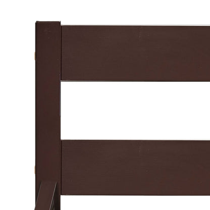 Bed Frame without Mattress Dark Brown Solid Pine Wood 100x200 cm