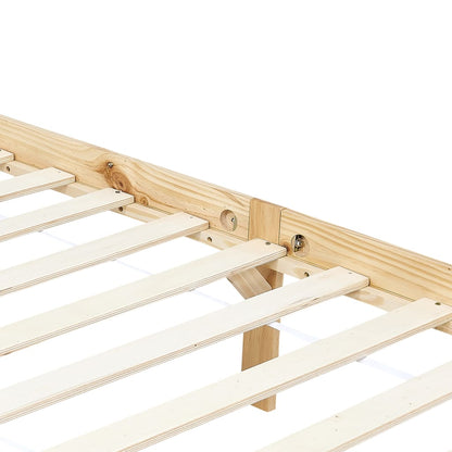 Canopy Bed Frame without Mattress Solid Wood 100x200 cm