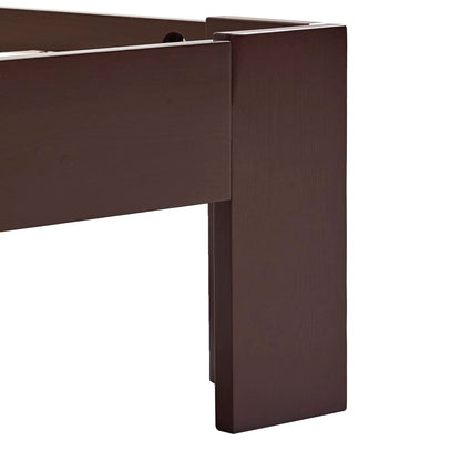 Bed Frame without Mattress Dark Brown Solid Pine Wood 90x200 cm