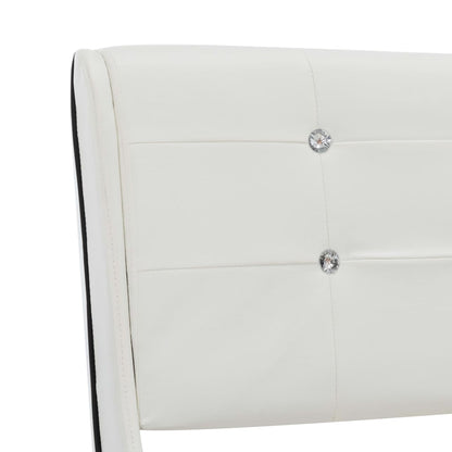 Bed Frame without Mattress White Faux Leather 135x190 cm Double