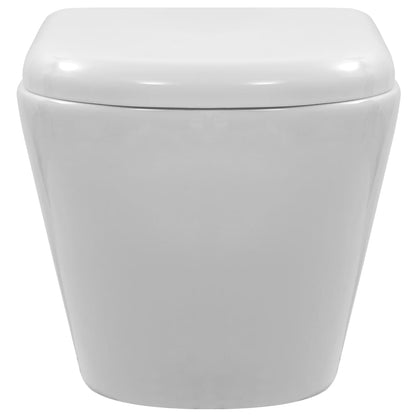 Wall Hung Rimless Toilet Ceramic White