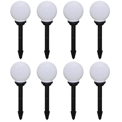 Outdoor Pathway Lamps 8 pcs LED 15 cm with Ground Spike
