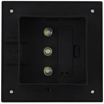 Outdoor Solar Lamps 12 pcs LED Square 12 cm Black