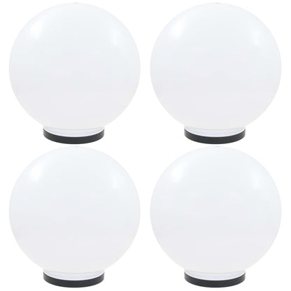LED Bowl Lamps 4 pcs Spherical 40 cm PMMA