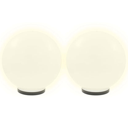 LED Bowl Lamps 4 pcs Spherical 40 cm PMMA