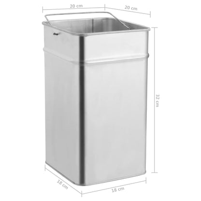 Ashtray Dustbin Hotel 36 L Stainless Steel
