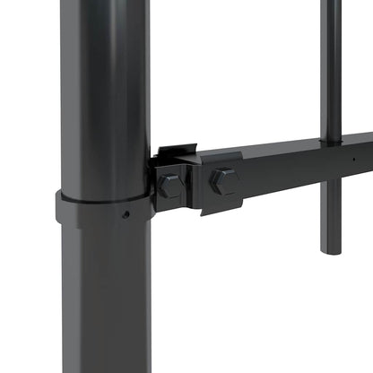 Garden Fence with Spear Top Steel 359x80 cm Black