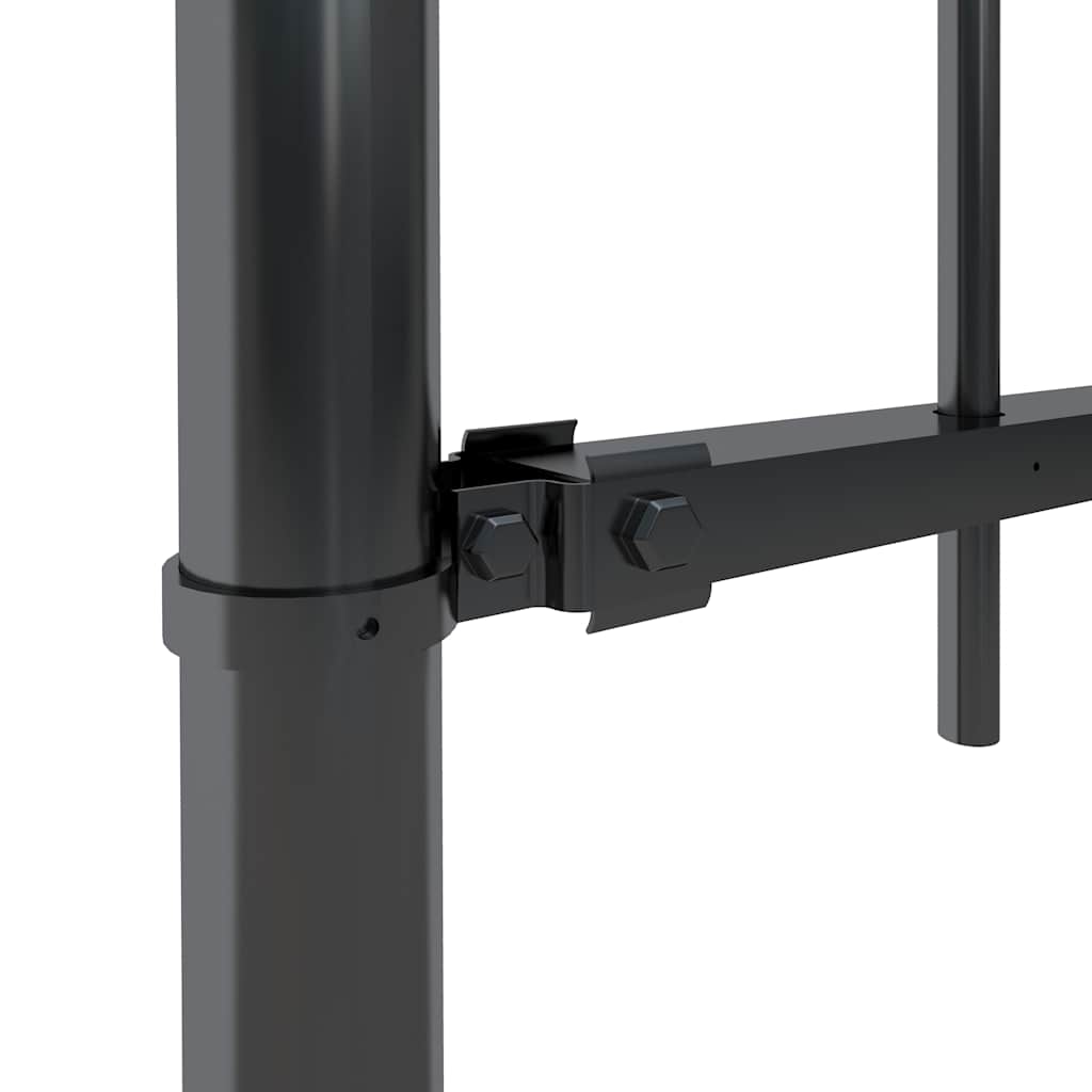 Garden Fence with Hoop Top Steel 1248x60 cm Black