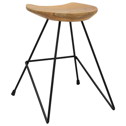 Stools 2 pcs Solid Teak Wood