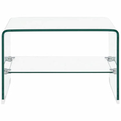 Coffee Table Clear 50x45x33 cm Tempered Glass