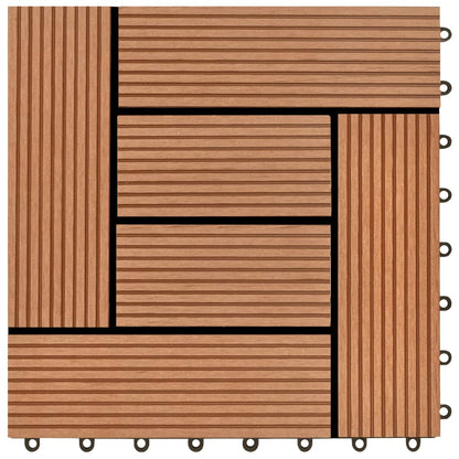 22 pcs Decking Tiles 30x30 cm 2 sqm WPC Black