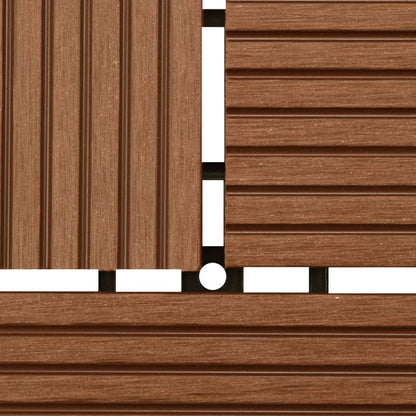 22 pcs Decking Tiles 30x30 cm 2 sqm WPC Black
