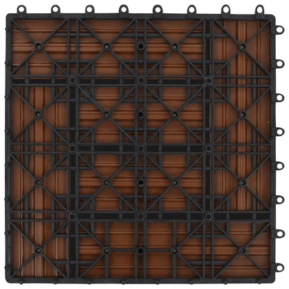 22 pcs Decking Tiles 30x30 cm 2 sqm WPC Black