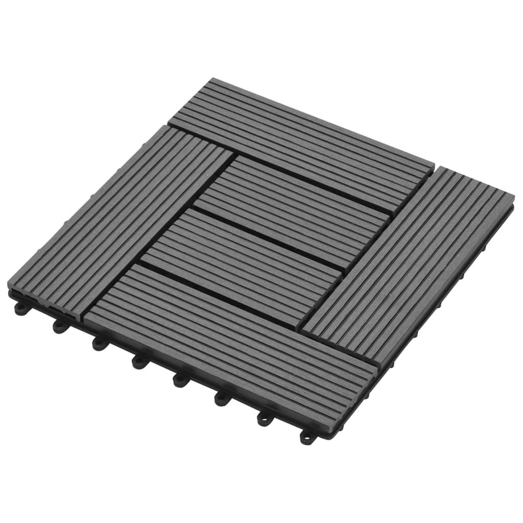 22 pcs Decking Tiles 30x30 cm 2 sqm WPC Grey