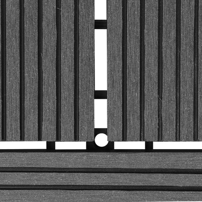 22 pcs Decking Tiles 30x30 cm 2 sqm WPC Grey