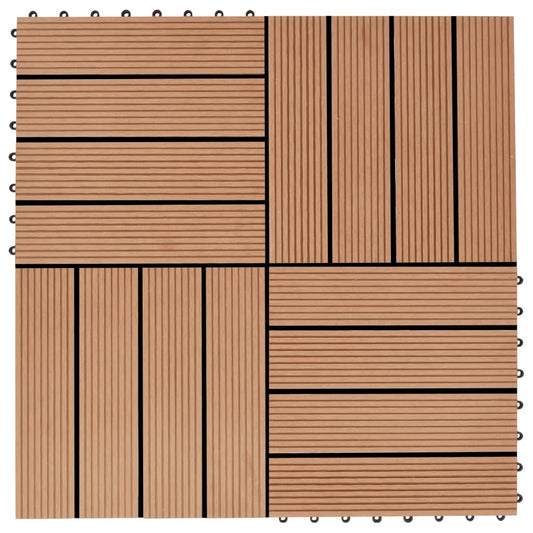 22 pcs Decking Tiles 30x30cm 2 sqm WPC Grey