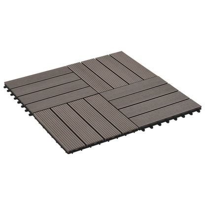 22 pcs Decking Tiles 30x30cm 2 sqm WPC Brown