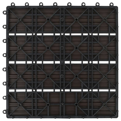 22 pcs Decking Tiles 30x30cm 2 sqm WPC Brown