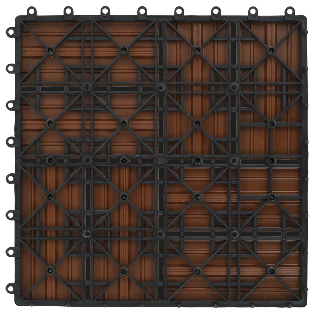 22 pcs Decking Tiles 30x30 cm 2 sqm WPC Brown