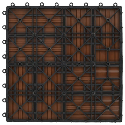 22 pcs Decking Tiles 30x30 cm 2 sqm WPC Brown