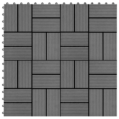 22 pcs Decking Tiles 30x30 cm 2 sqm WPC Grey