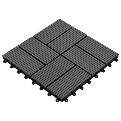 22 pcs Decking Tiles 30x30 cm 2 sqm WPC Grey