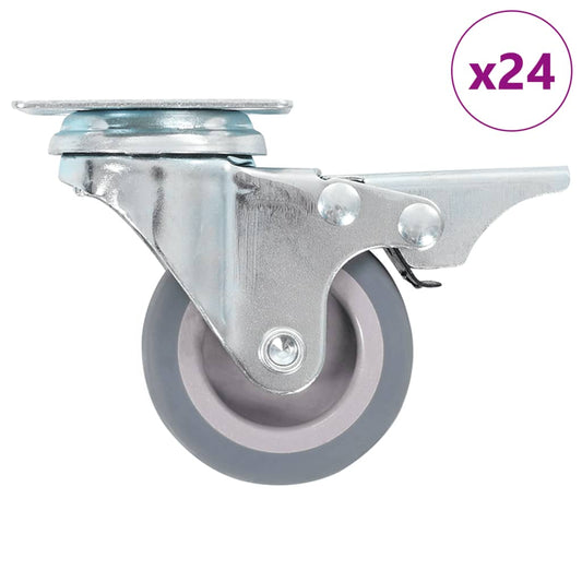 24 pcs Swivel Casters 50 mm