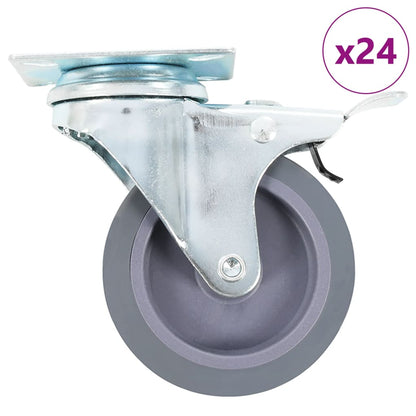 24 pcs Swivel Casters 75 mm