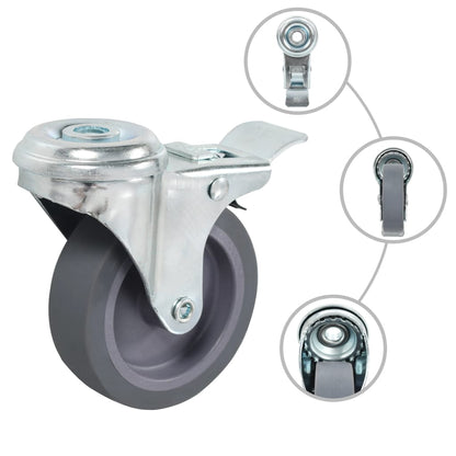 24 pcs Bolt Hole Swivel Casters 75 mm